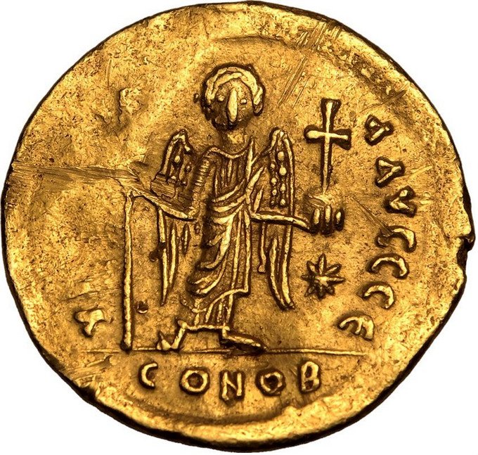 Byzantine Empire. Justinian I (AD 527-565). Solidus Constantinople, AD 545-565 #2.1
