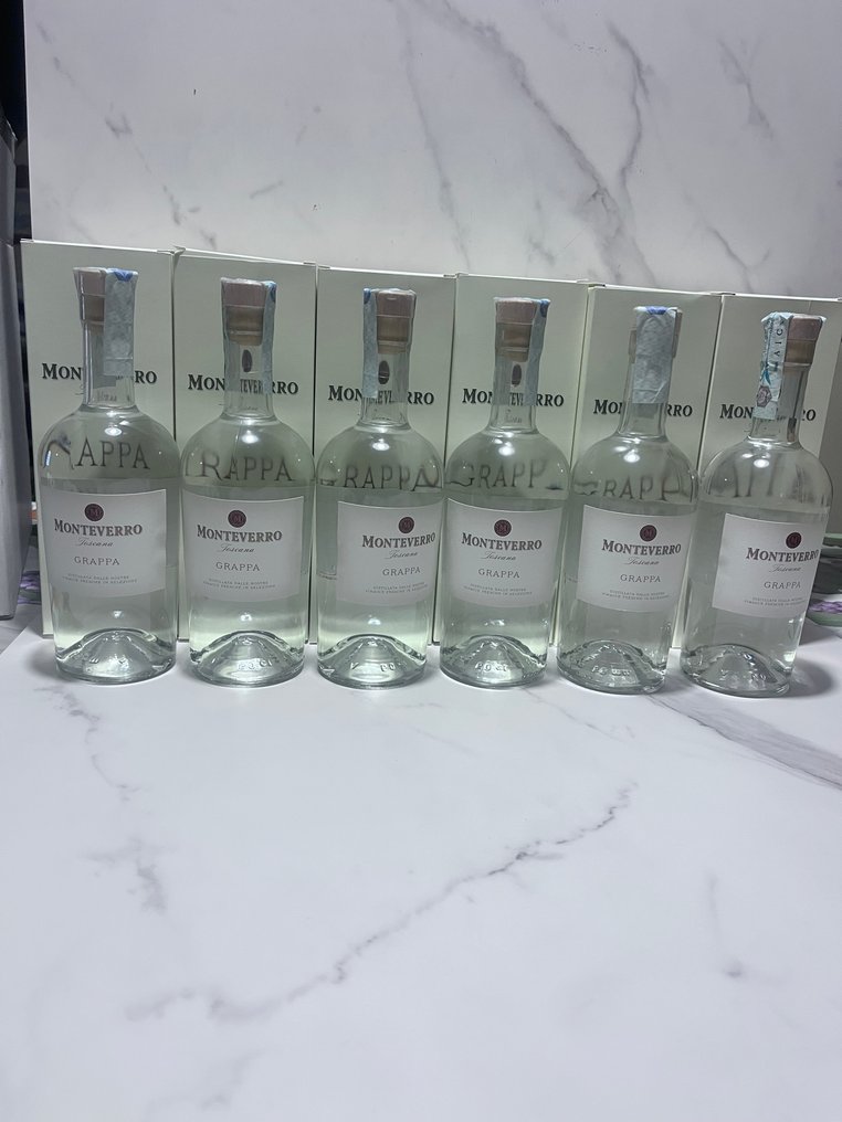 Monteverro - Grappa Bianca  - 500 ml - 6 flasker #1.0