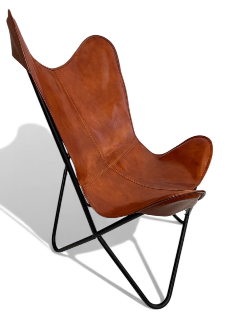 Lenestol - Sommerfuglstol - Lær, Metall - Sommerfuglstol (butterfly) #4.3