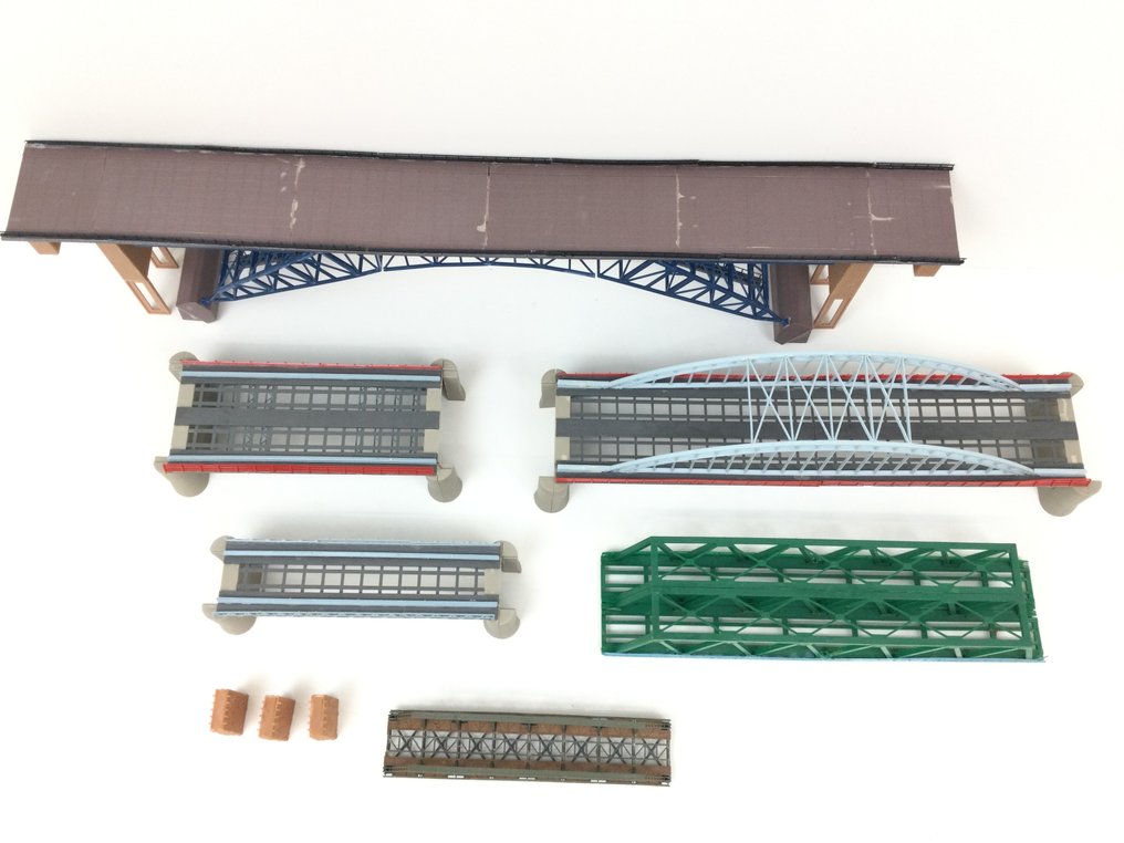 Faller, Kibri N - Εξαρτήματα γέφυρας τρένου μοντελισμού (9) - Ομάδα διαφόρων τμημάτων γέφυρας #1.0