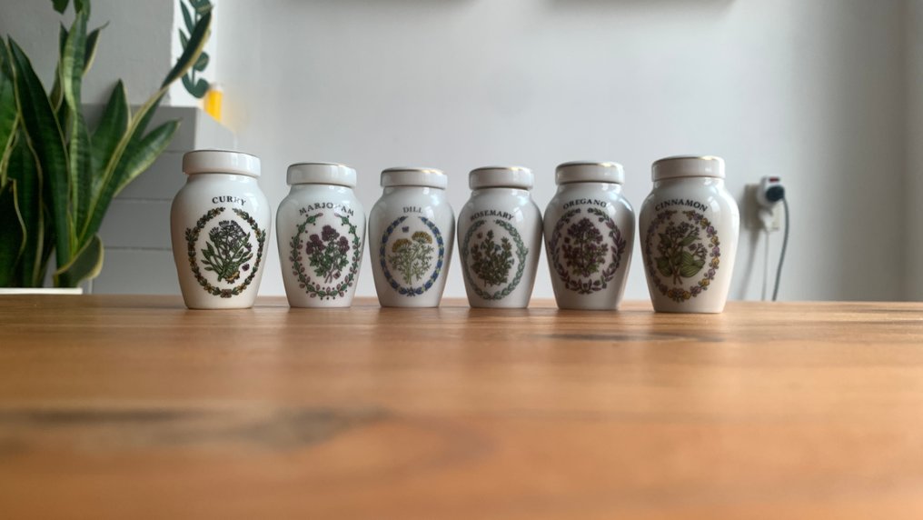 Franklin Mint - Gloria Vanderbilt - 香料塔 (6) - 瓷 - 调料罐 #1.0