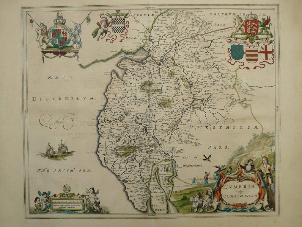 Ηνωμένες Πολιτείες - Cumberland / Cumbria / Carlisle / Lake District; Joan Blaeu - Cumbria vulgo Cumberland - 1661-1680 #1.0