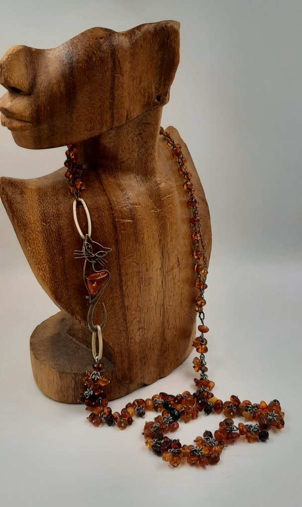 Rav - Hammerboret - Collier halskæde - Ambra Baltica #1.0