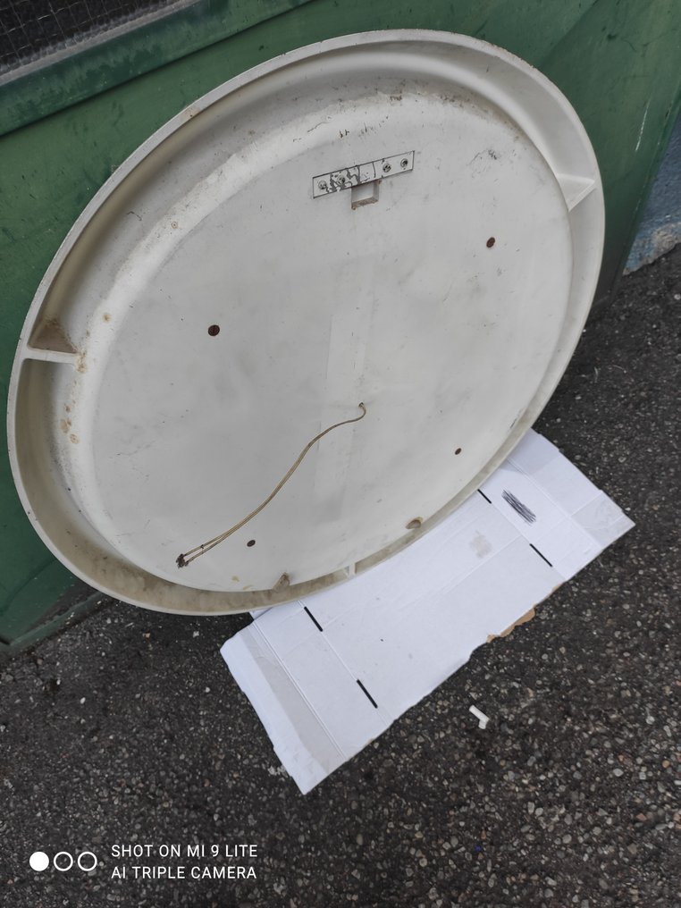 Mirror  - Wood - Round with light #4.3