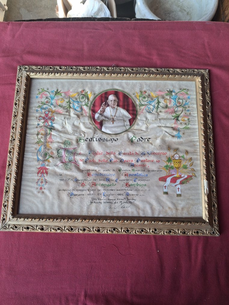 Benedizione Apostolica con firma autentjca e originale - 1962 #1.0