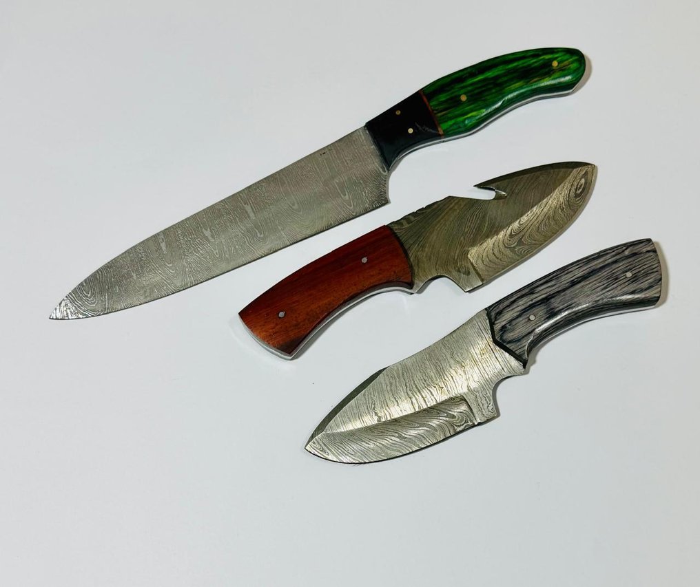 Μαχαίρι κουζίνας -  Μαχαίρια τραπεζαρίας (0089) - Χειριστήριο από αμερικανικό εξωτικό ξύλο και διπλωμένο ατσάλι 1095/15N20. - Ηνωμένες Πολιτείες - Μαχαίρι τραπεζαρίας #4.3