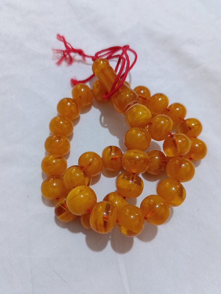 Rosario - Ambra - 1970-1980 - Rosario di perle di preghiera rare #4.3