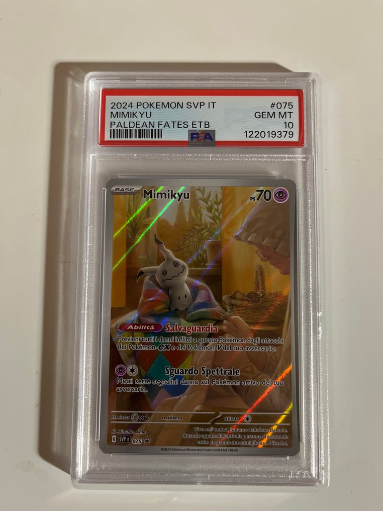 Pokémon - 1 Graded card - Mimikyu 075 Folie, Full kunst - PSA 10 - Scarlet & Violet - Paldean Fates ETB #1.0