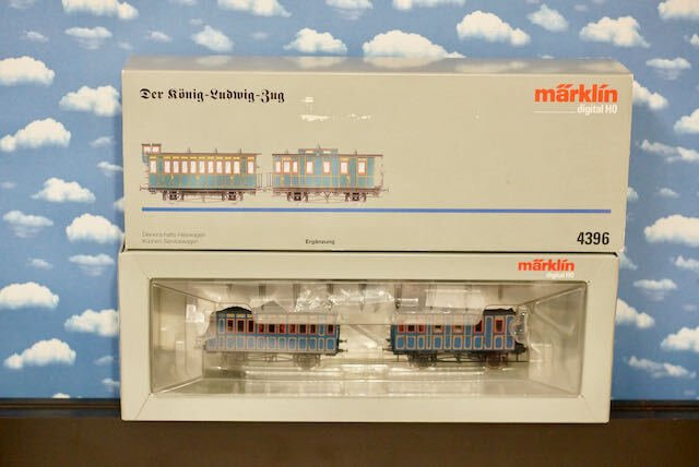 Märklin H0 - 4396 - Unidad de tren (1) - Conjunto 'Der König-Ludwig zug' con coche calefactor y coche de servicio. - K.Bay.Sts.B #1.0