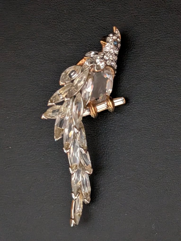 塑像, Swarovski broche - 6.3 cm - 金属, 铑金镀层 #4.3