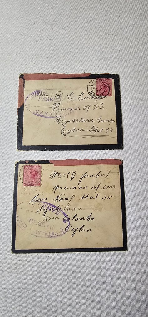 锡兰（英国殖民地） - 第一次世界大戰 - Diyatalawa营地 战俘 检查 科伦坡 - 明信片 (2) - 1901-1901 #1.0