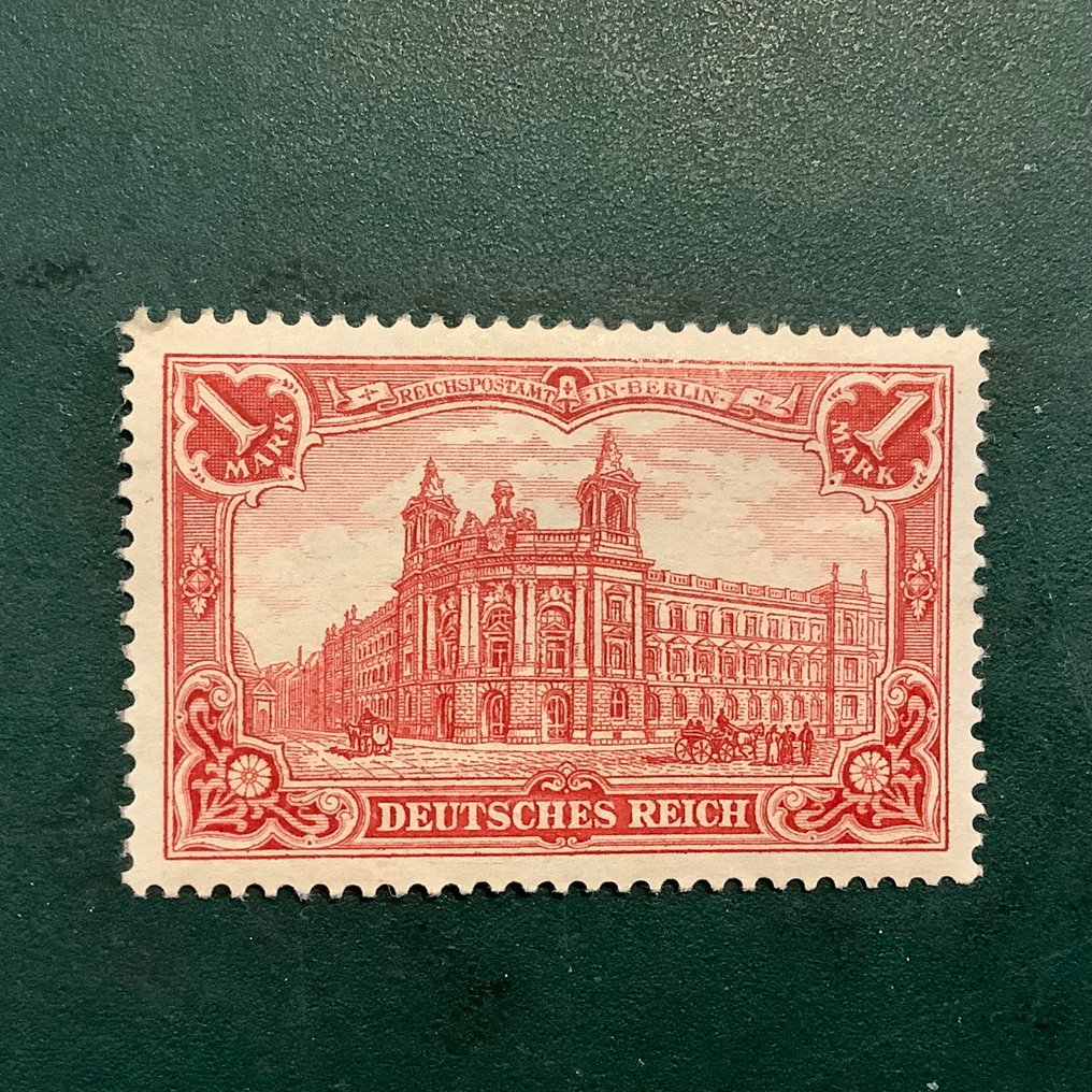 德意志帝国 1902 - 1 标记 Germania 无水印 - 居中 - Michel 78A #1.0