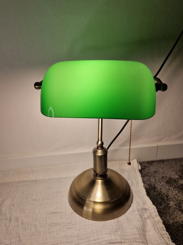 Lamp - desk lamp - Glass, Chrome plated - Bureau lamp #1.0