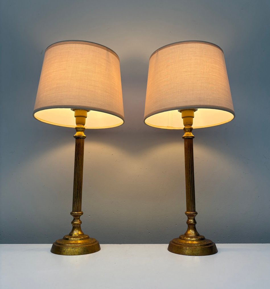 Bordlampe - Messing - To bordlamper #4.3