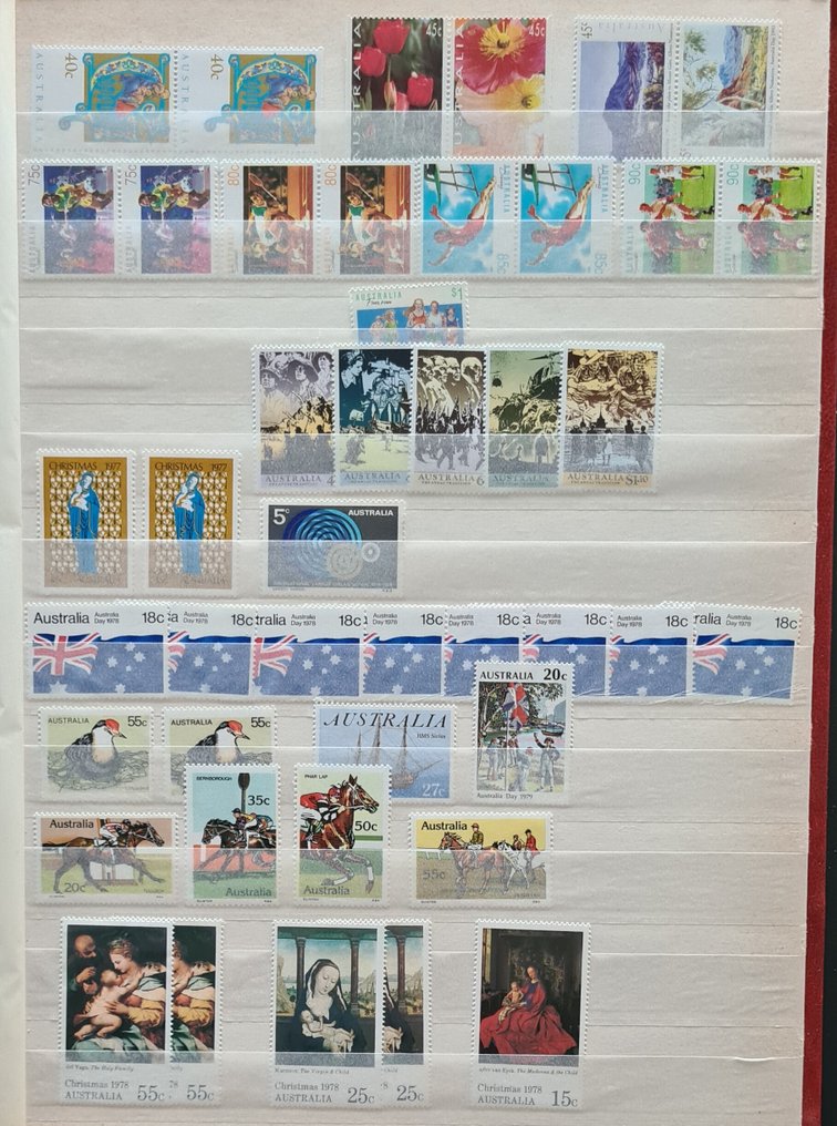 Australia - b1) Collection of stamp blocks MNH Thematic Antarctic ATM on 14 photos. #3.2