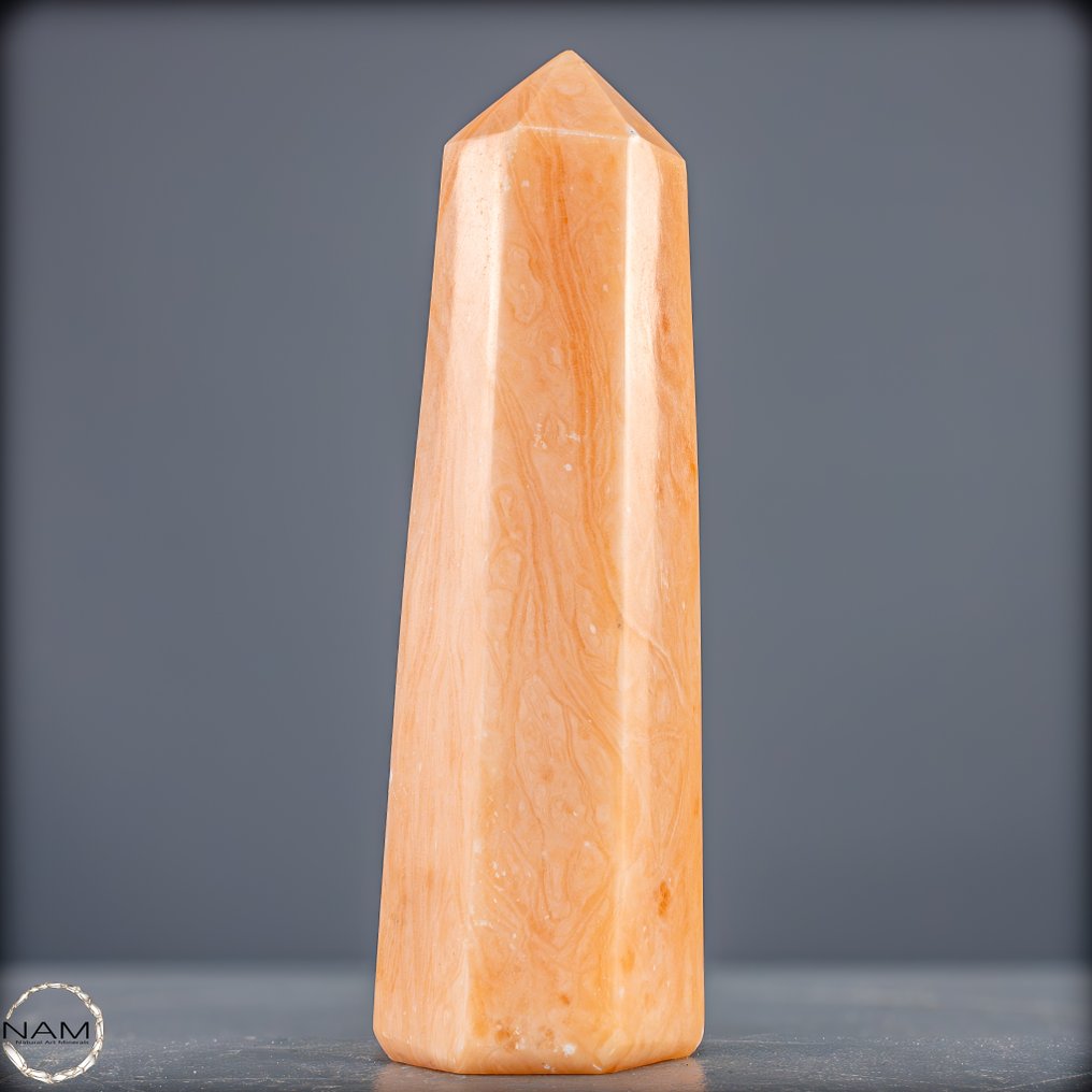 奇妙的太阳方解石方尖碑 光彩、生活的喜悦和能量，巴西- 1002.33 g #4.3