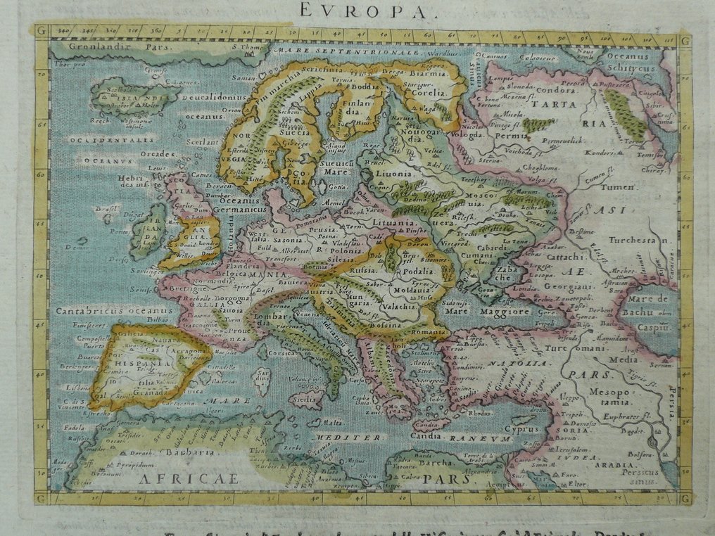 欧洲 - 冰岛; J.A. Magini - Europa - 1597 #1.0