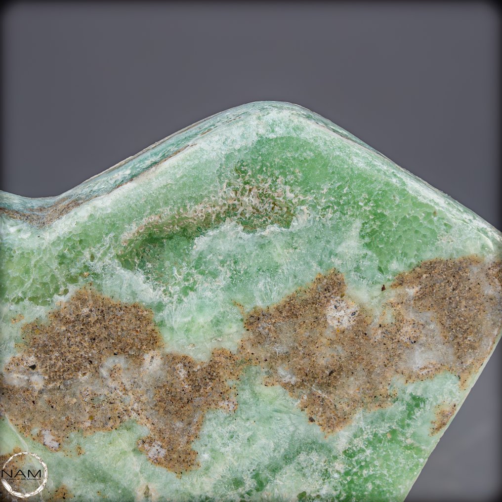 Formation naturelle d'aragonite avec une structure verte unique objet de collection rare- 485.29 g #2.1