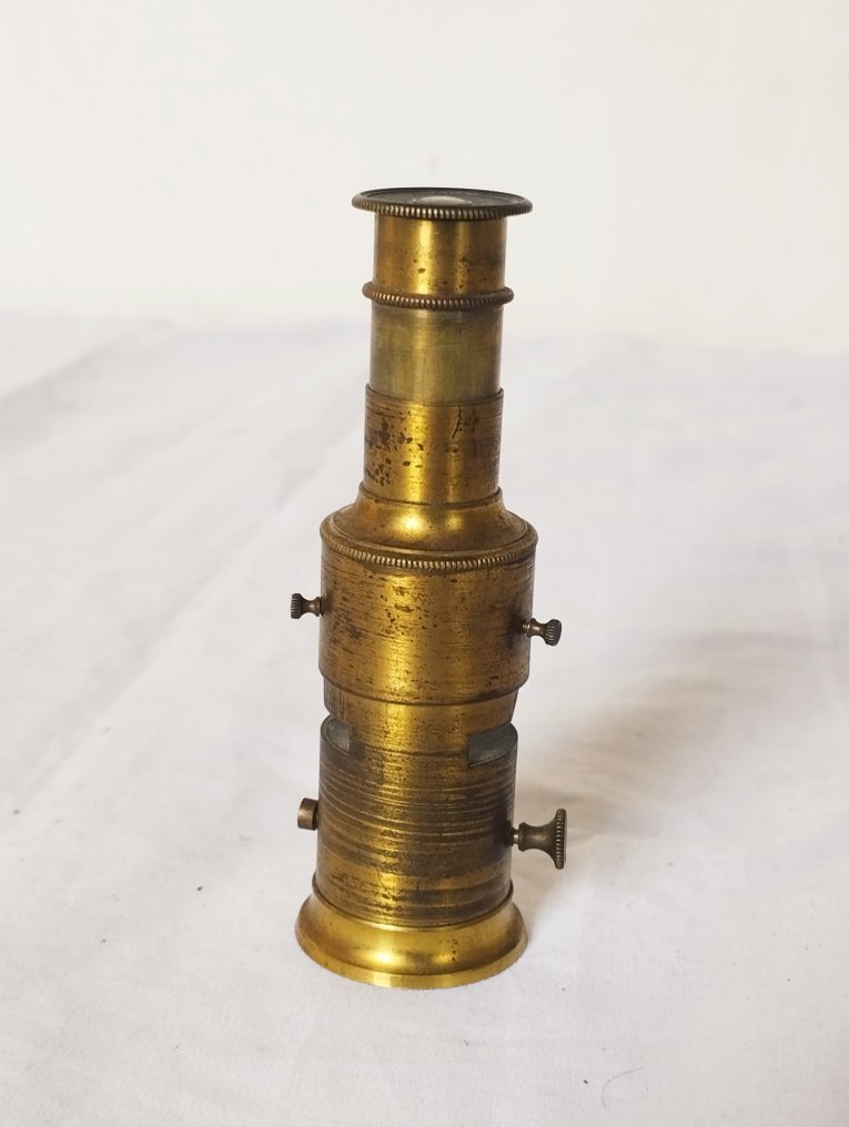 Mikroskop - Ancien - 1890 - Frankrig - de voyage en laiton #2.1