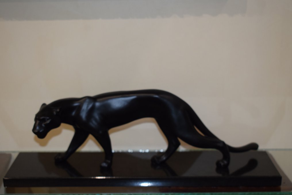 M.FONT (attr.) - Sculpture, PANTHERE - 50 cm - Granit - 1930 #4.3