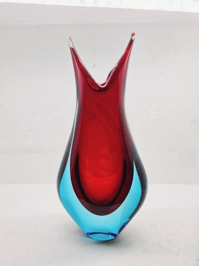 Sommerso "swallowtail" 26 cm vase - 花瓶  - 玻璃 #1.0