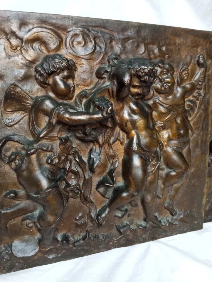 Rilievo, Putti - 34 cm - Bronzo #1.0