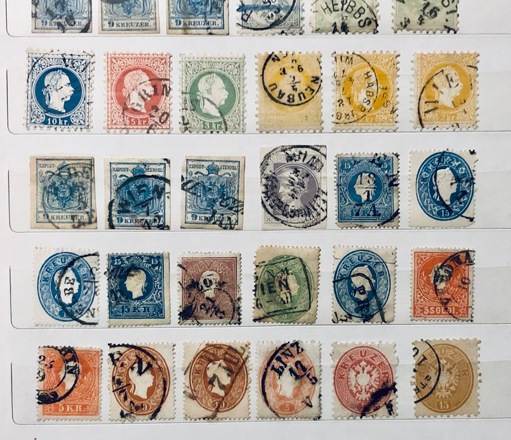 Austria 1850/1867 - Austria 1850/1867 stock with over 40 used stamps, highly valued in the catalogue. #2.1