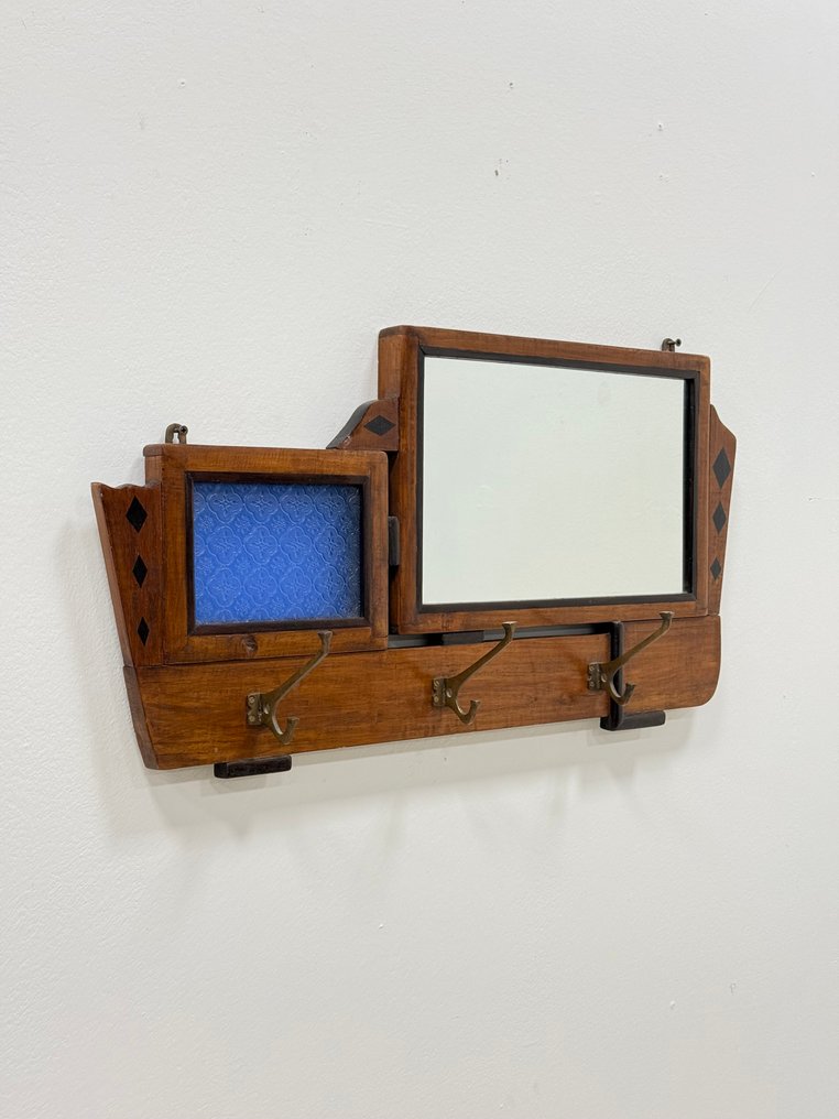 衣帽架 - 木, 玻璃, 金属 - Art Decò #1.0