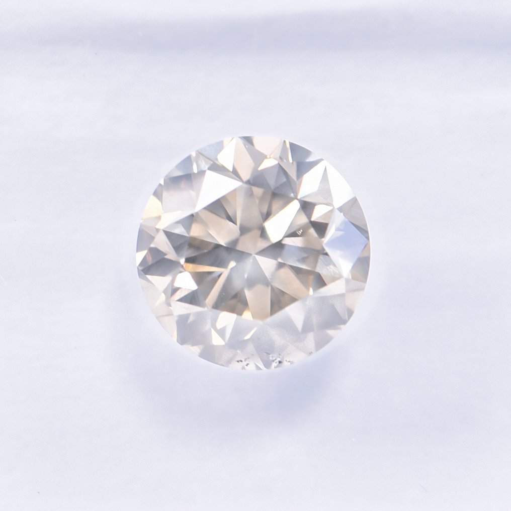 Nincs minimálár - 1 pcs Gyémánt  (Természetes színű)  - 1.14 ct - Kerek - Fancy Barnás, Zöldes Sárga - SI2 - Nemzetközi Gemmológiai Intézet (IGI) - VG #4.3