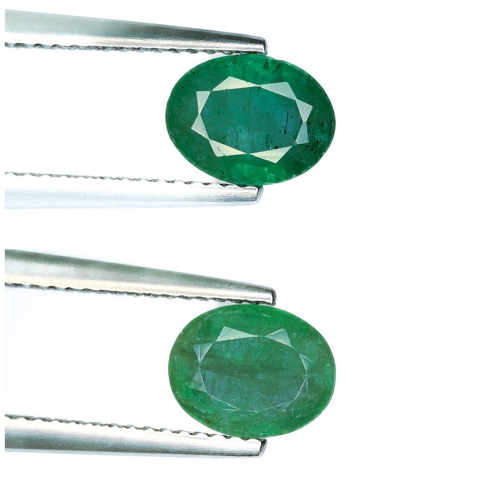 Ingen mindstepris - 2 pcs Smaragd - 2.88 ct - International Gemological Institute (IGI) #1.0
