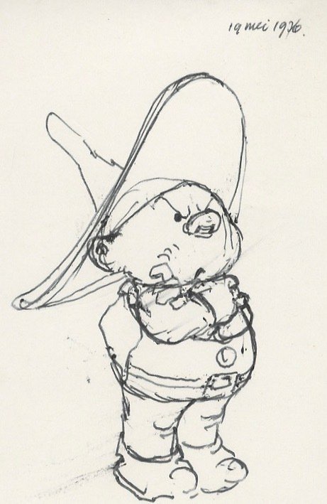 Dulieu, Jean - 1 nagy eredeti rajz - Paulus de Boskabouter - "Paulus en Eucalypta" (1976) #1.0