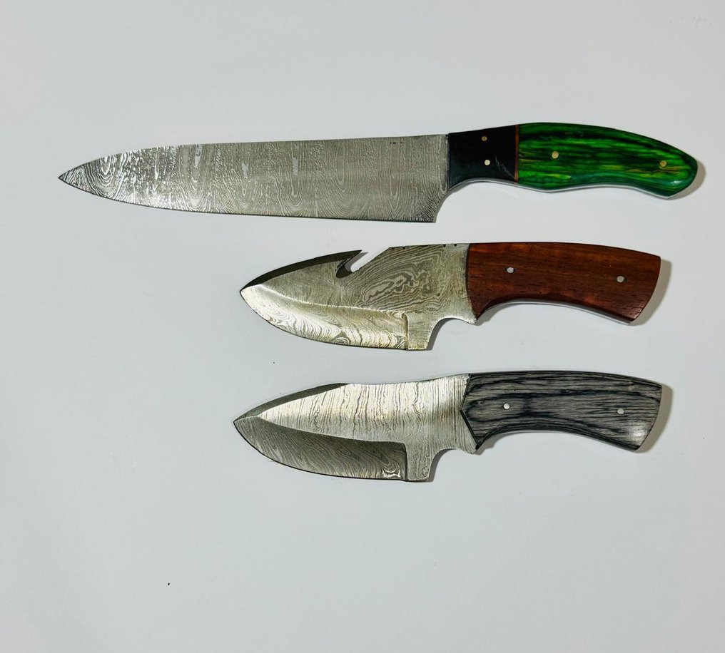 Μαχαίρι κουζίνας -  Μαχαίρια τραπεζαρίας (0089) - Χειριστήριο από αμερικανικό εξωτικό ξύλο και διπλωμένο ατσάλι 1095/15N20. - Ηνωμένες Πολιτείες - Μαχαίρι τραπεζαρίας #1.0