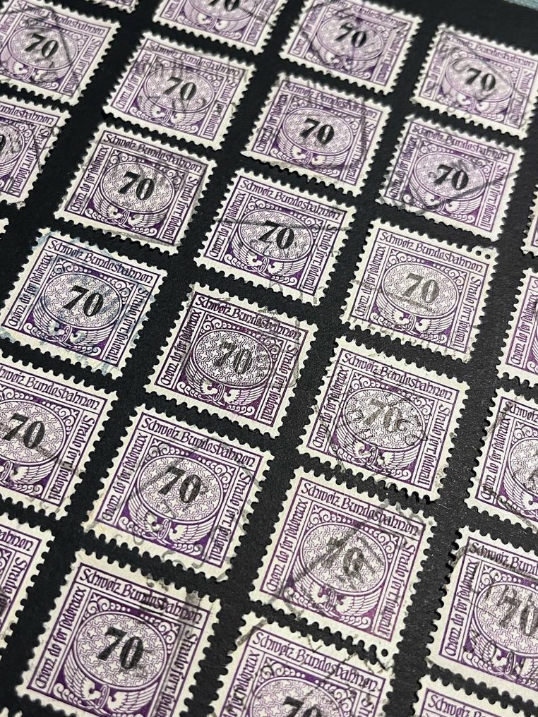 瑞士 1920/1920 - 大量1920年Cinderella Railway邮票 #1.0