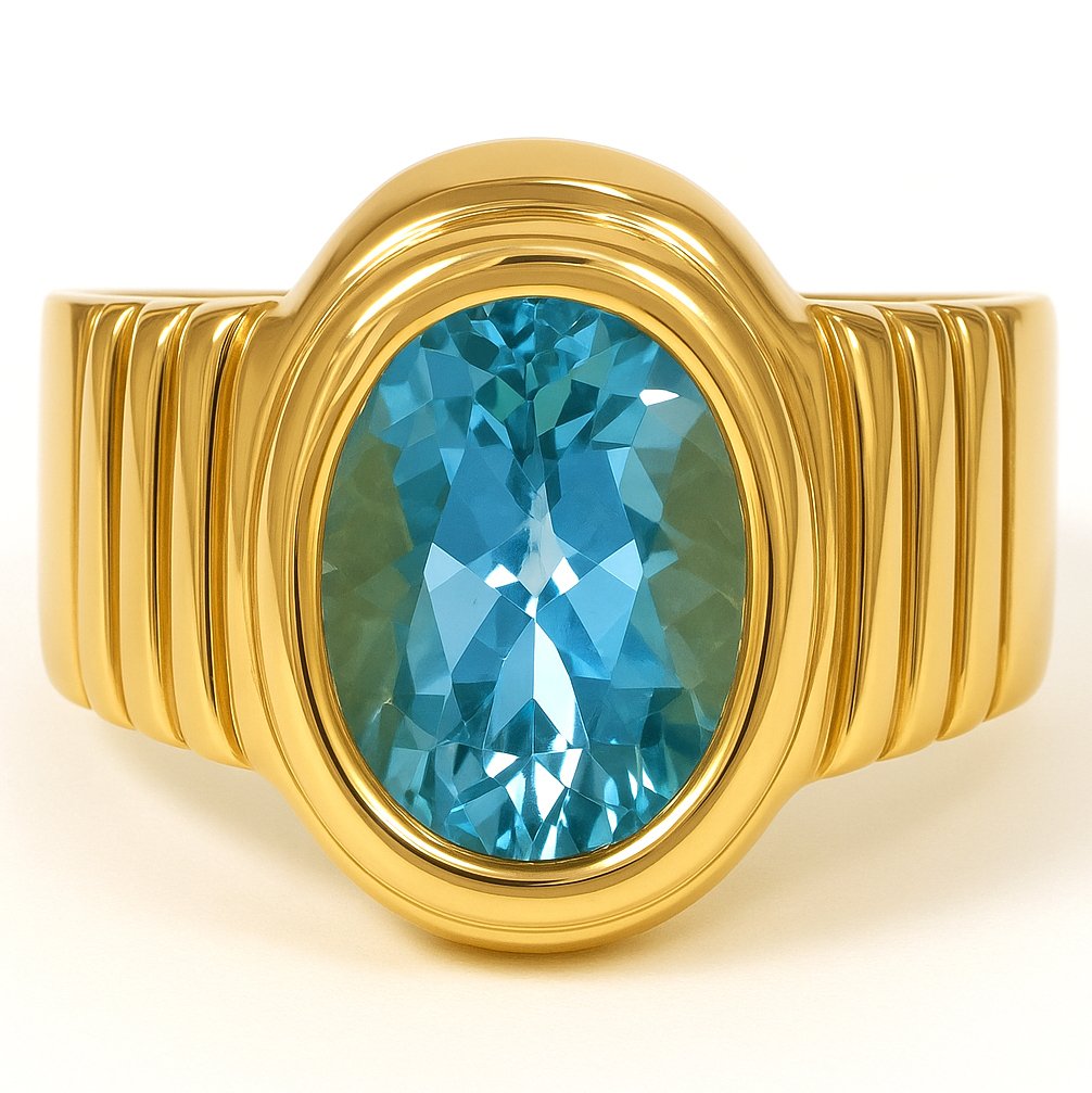 Ring - 18 kraat Gulguld - 5.00ct. tw. Topas #1.0