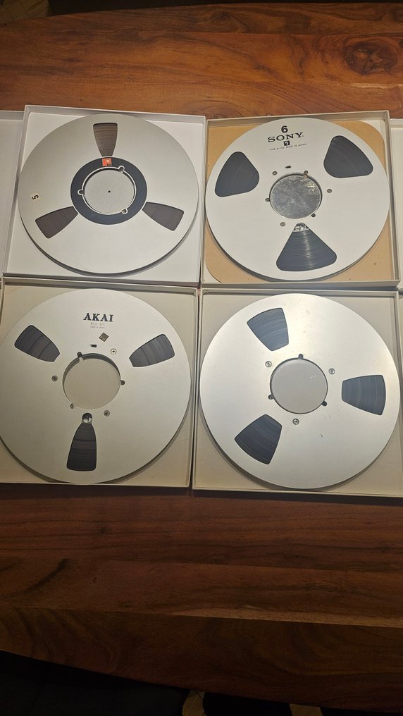 Akai, Sony, basf,Ampex - 26cm reels with tape - Reel to reel audio - Multiple models #1.0