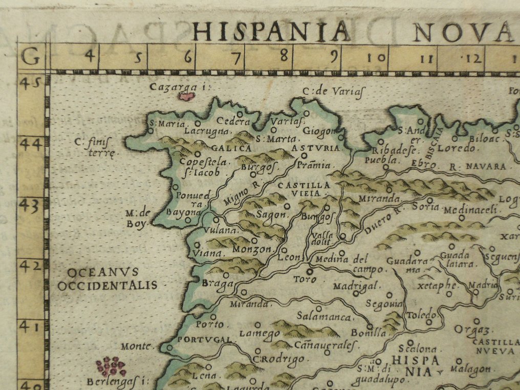 Ισπανία - Πορτογαλία; Girolamo Ruscelli - Hispania nova tabula - 1561 #2.1