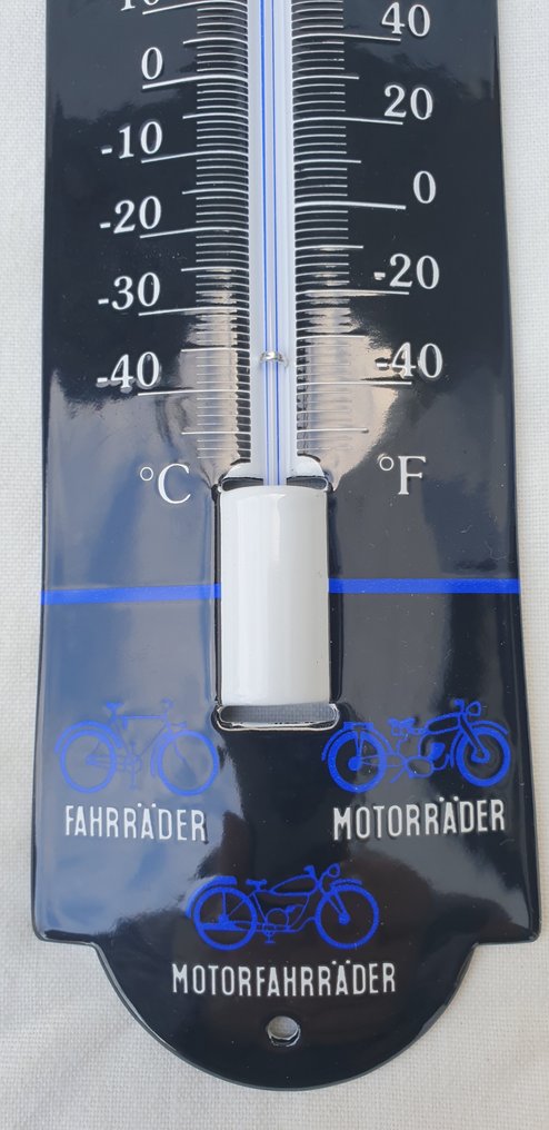 NSU - Termometer - Glas - Metall - Emaille #3.2