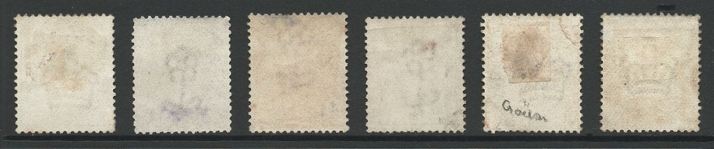 大不列顛  - 英国 QV 6枚表面印刷邮票组，品相极佳，带有胶边/未使用 #1.0