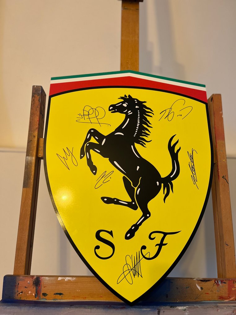 Ferrari - Alain Prost, Nigel Mansell ,Kimi Raikkonen ,Sebastien Vettel ,Charles Leclerc - Sign  #1.0