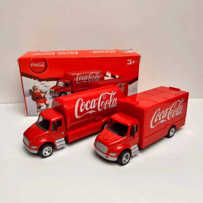 Modell lastbil (2) - Coca-Cola Commemorative Red Truck Set #1.0