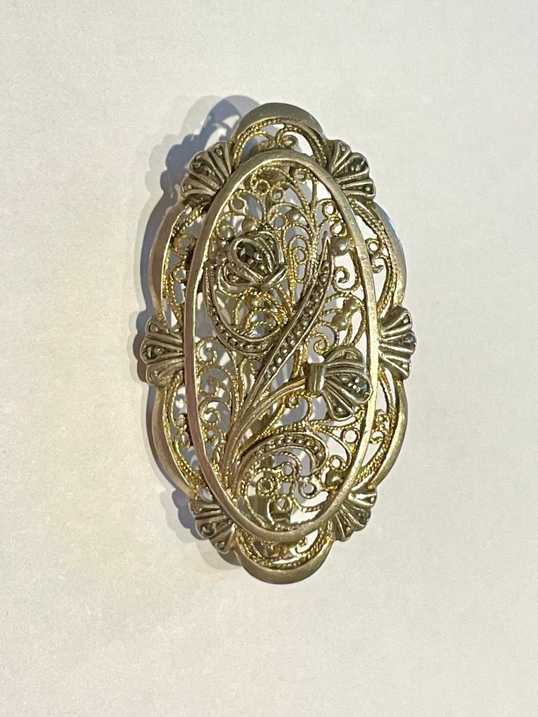 没有保留价 - 胸针 Gold-plated - 835 银 #1.0