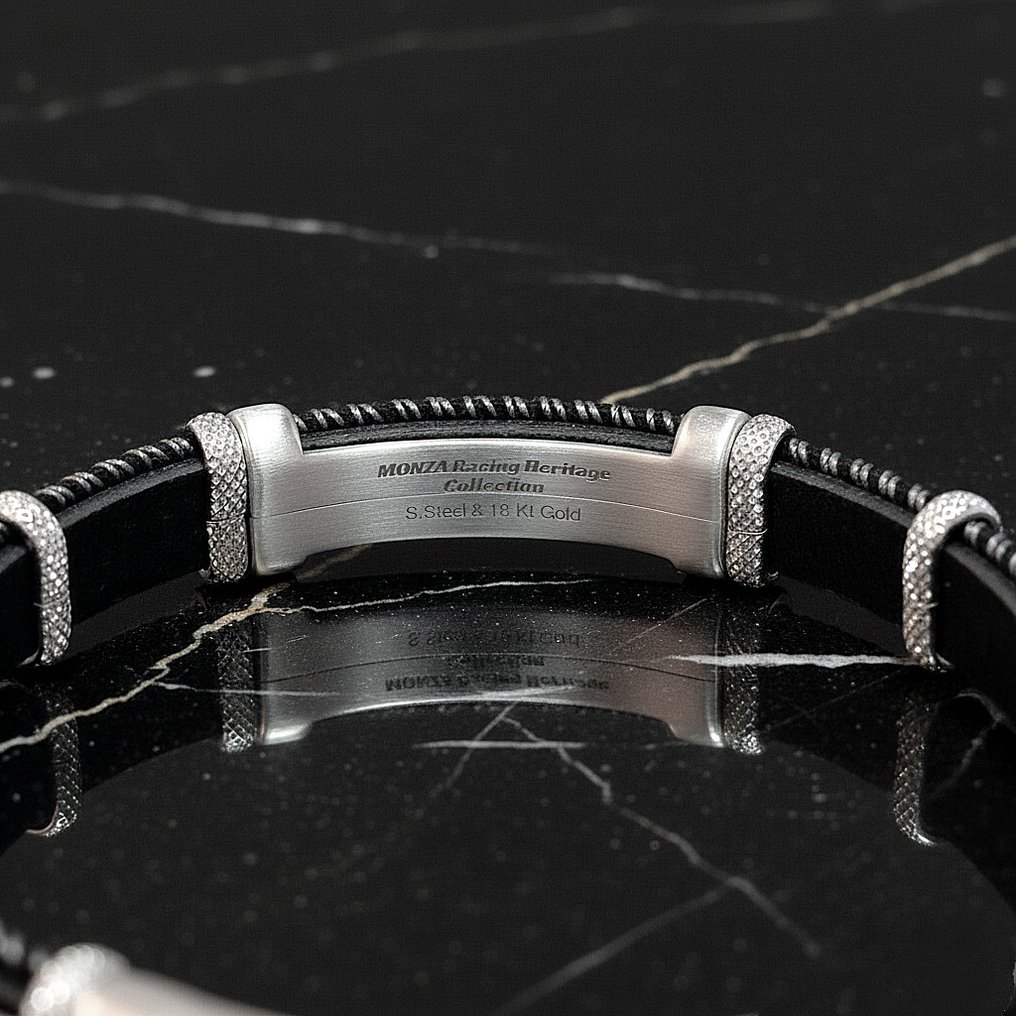 18 克拉 - 基础手链，采用手术不锈钢制作, 黃金 - 手鈪 - 意大利制造 #1.0