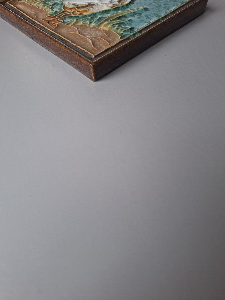  Piastrella - Piastrella cloisonné di un pulcino - Porceleyne Fles - 1930-1940  #2.1