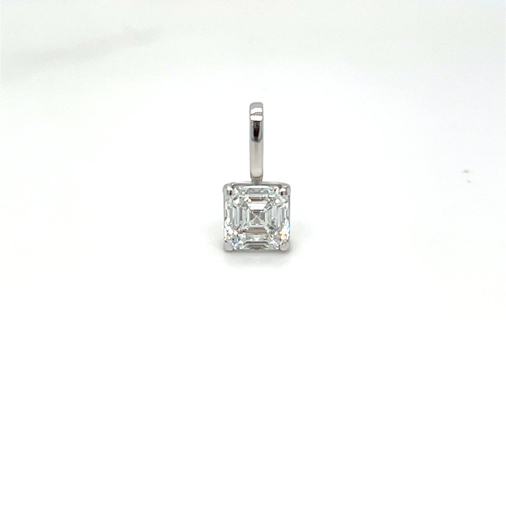 Fără preț de rezervă - Pandantiv - 14 ct. Aur alb - 1.01ct. tw. Diamant (Cultivat în laborator) #3.2