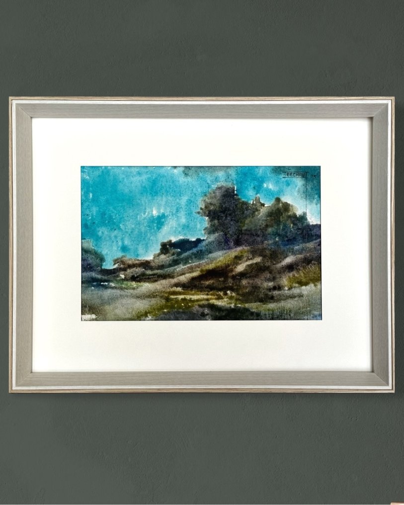 Eugène Eechaut (1928-2019) - Abstract landscape - Framed #1.0