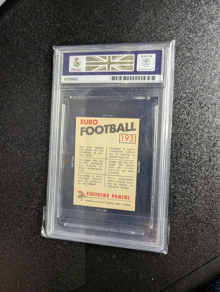1976 Panini Euro Football Johan Cruyff 193 Sarjoitettu kortti, Graded card - MGC 7 - 1 Graded card #2.1