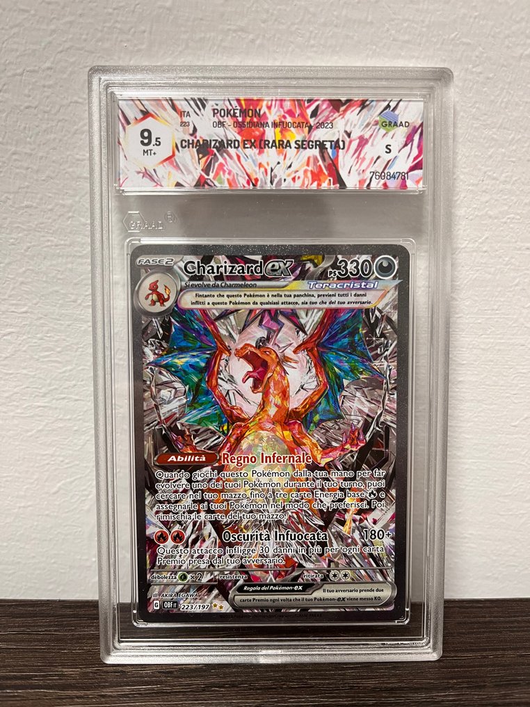 Pokémon - 1 Graded card - Charizard 223/192 Foil, Secret rare - Graad 9.5 - Scarlet & Violet #1.0