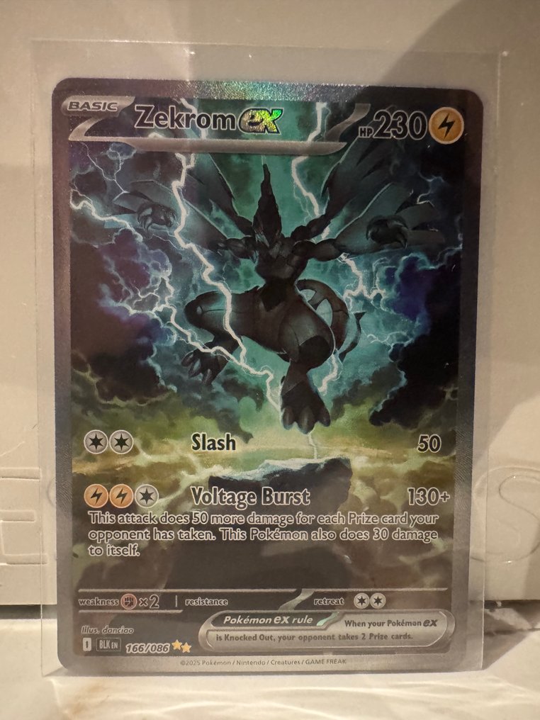 Pokémon - 1 Card - Zekrom 166/086 Πλήρης τέχνη, Foil - Black & White #1.0