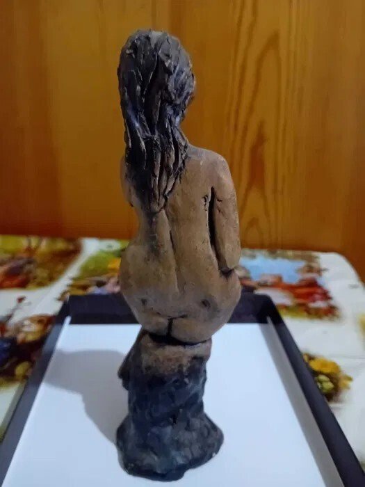 Γλυπτό, Female figure - 22 cm - Terracotta #2.1