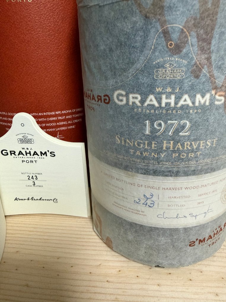 1972 Graham’s Single Harvest Tawny - Pullotettu 2015 - Douro - 1 Pullo (0.75L) #1.0